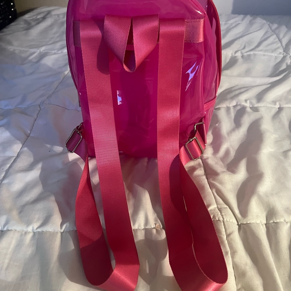 Pink PVC mini backpack - Picture 2 of 3